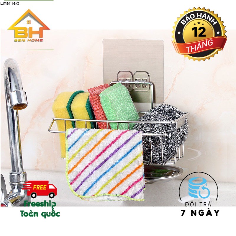 [FREESHIP] GIỎ INOX TREO BỒN RỬA CHÉN CÓ KHAY HỨNG, giá treo dẻ rửa bát cạnh vòi rửa