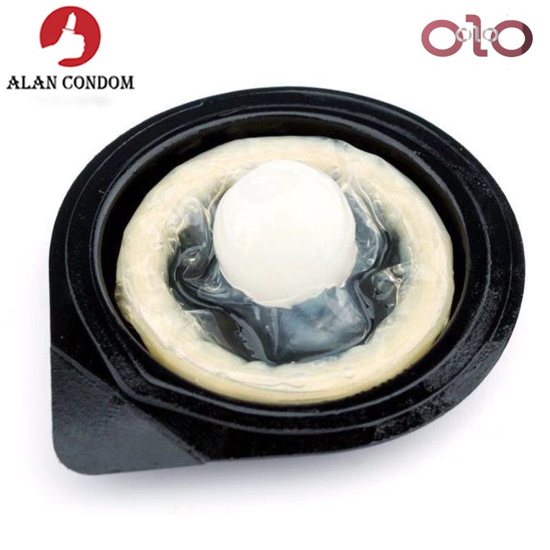 Bao cao su OLO 0,01 siêu mỏng có hạt ngọc trai mềm 1.5cm tăng kích cỡ, Hộp 5 cái 5 bi