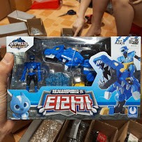 Đồ chơi Miniforce biệt đội siêu nhân nhí đồ chơi trẻ em khủng long Tyranno và siêu nhân Volt tốc độ bằng nhựa cao cấp