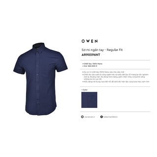 Áo sơ mi nam cộc tay owen ar90596