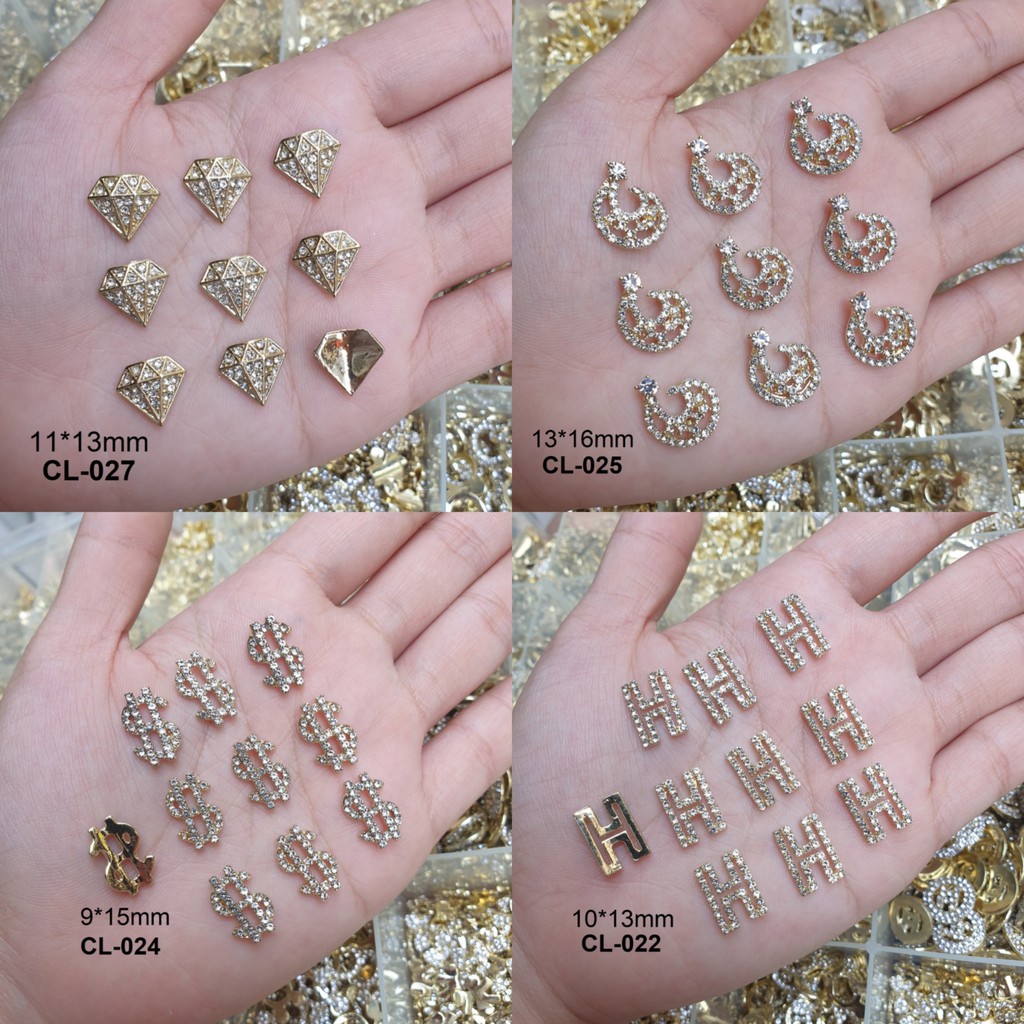 Set 34 Charm Size Lớn Đính Móng
