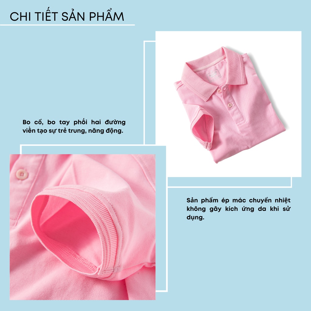 Áo polo nam ADINO màu hồng phối viền chìm vải cotton co giãn dáng công sở slimfit trẻ trung AP85