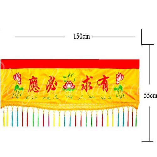 Rèm treo trang trí Phật giáo có ren (1m,1m2,1m5,2m)