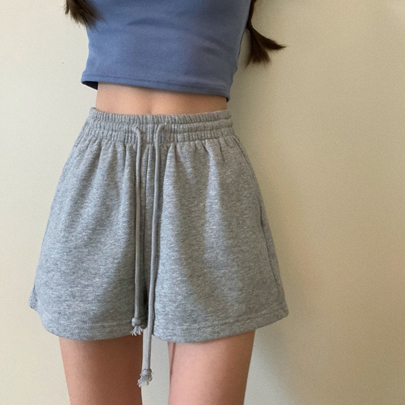 Quần short BH nữ ống rộng màu trơn thời trang thường ngày phong cách Hàn Quốc