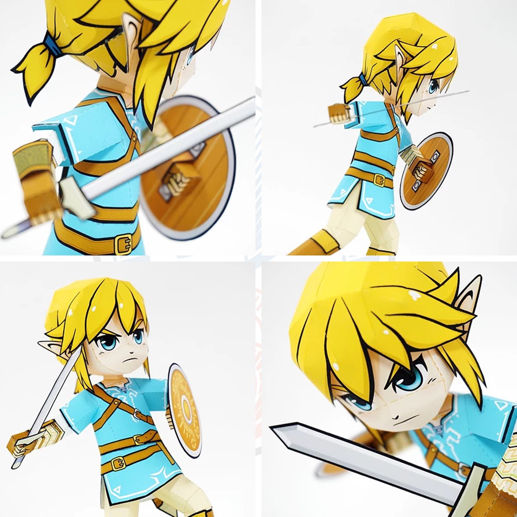 Mô hình giấy Anime Game Chibi Link - Breath of the Wild