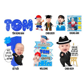 chibi sinh nhật cho bé trai - Nhiều mẫu