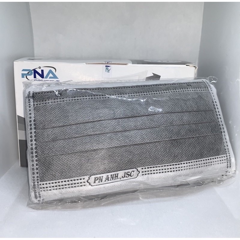 Khẩu trang y tế kháng khuẩn 4 lớp Phương Nam Anh Hộp 50 cái (Màu xám)