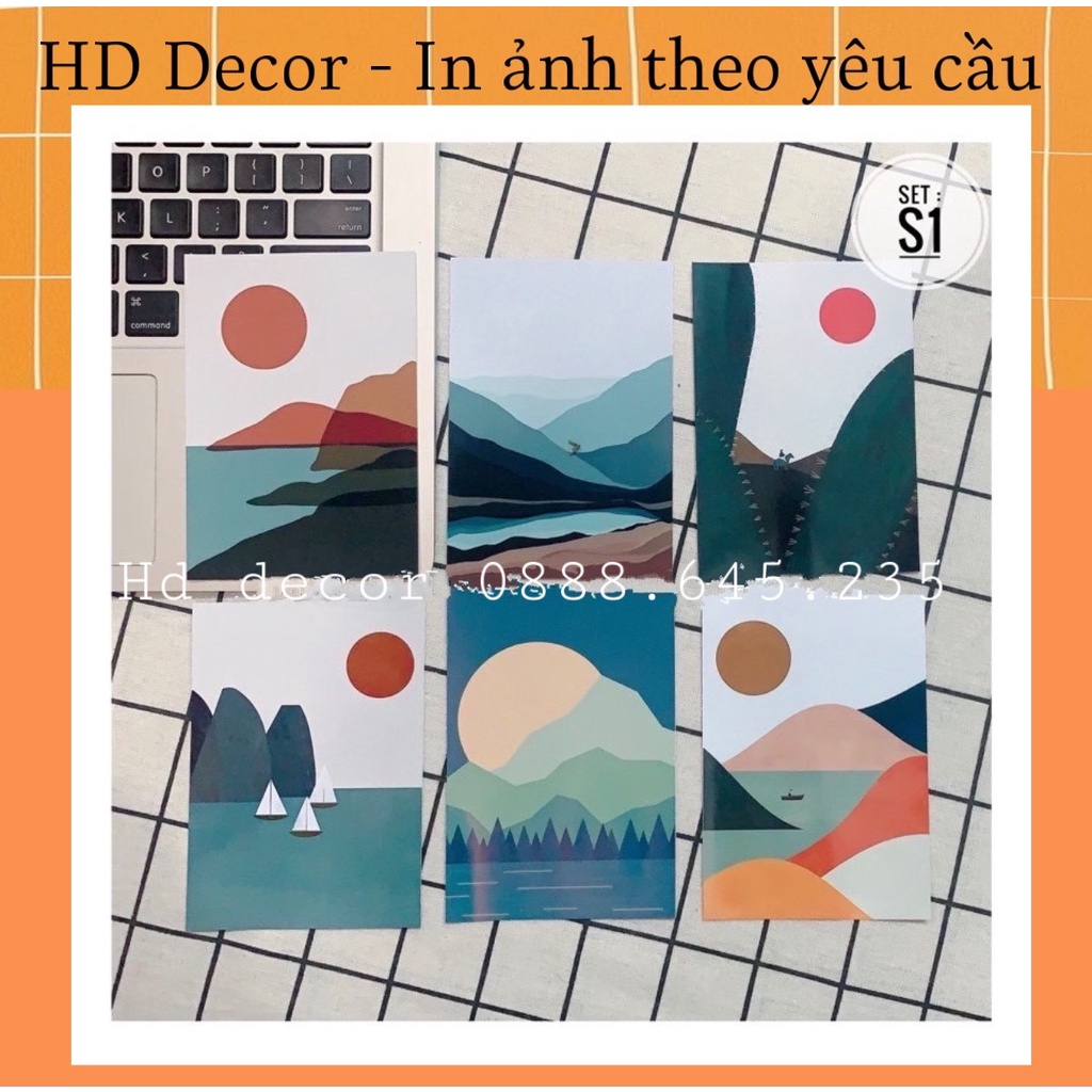 [ FreeShip ] Set 8 tấm thiệp postcard TRAVEL có sẵn decor trang trí phòng cực xinh