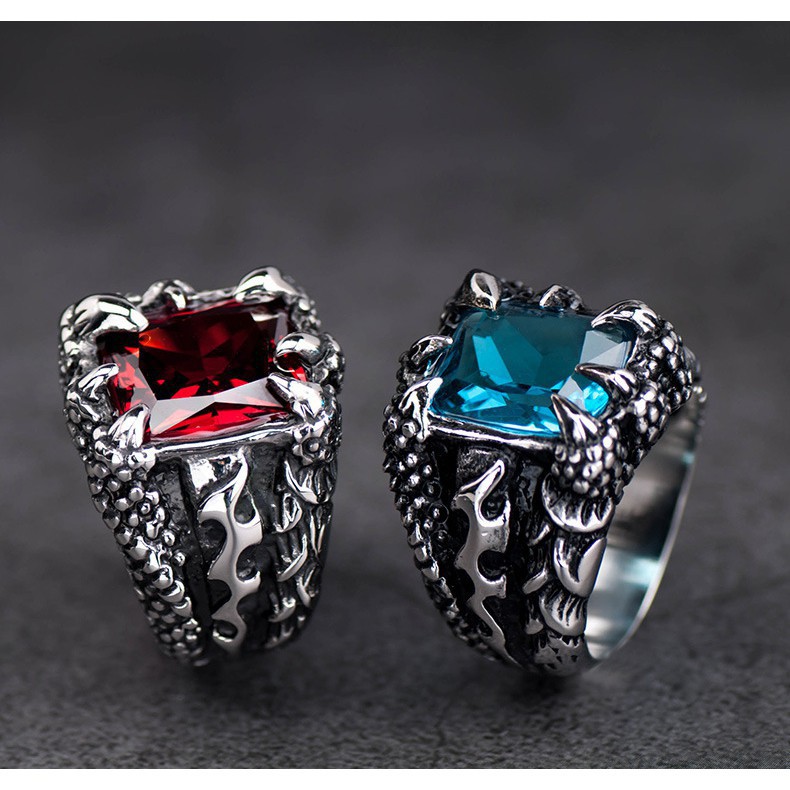 Nhẫn hợp kim đá quý móng rồng độc quyền thời trang nam