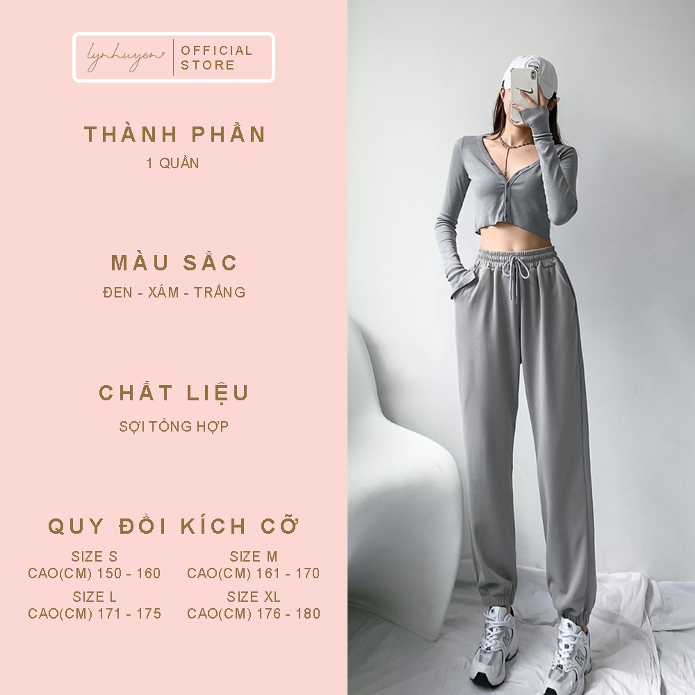 Quần Jogger Nữ Ống Rộng Dáng Hàn Lynhuyen - 3 Màu - Q008