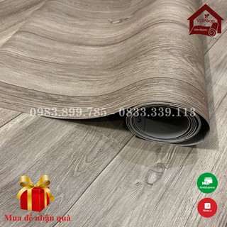 [2mx0.5m] (Xếp lại) Simili trải sàn vân gỗ màu xám, mẫu mới ra, bề mặt có vân nhám như gỗ thật. KHỔ 2m x 0,5m