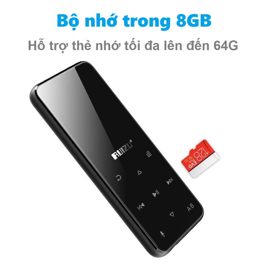 [Mã 155ELSALE giảm 7% đơn 300K] Máy nghe nhạc Bluetooth Ruizu X16 - Bluetooth Lossless music player Ruizu X16