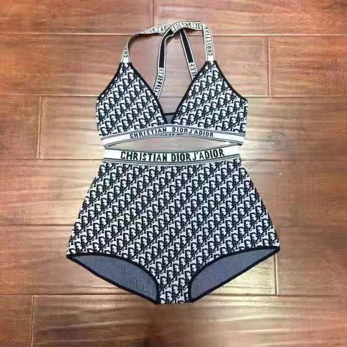 Bralette + Quần Sịp Màu Xanh Chéo Kỹ Thuật Cotton