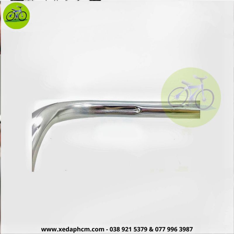 Tay lái ghi đông xe đạp nhôm cong cuộc sừng trâu phi 25.4mm