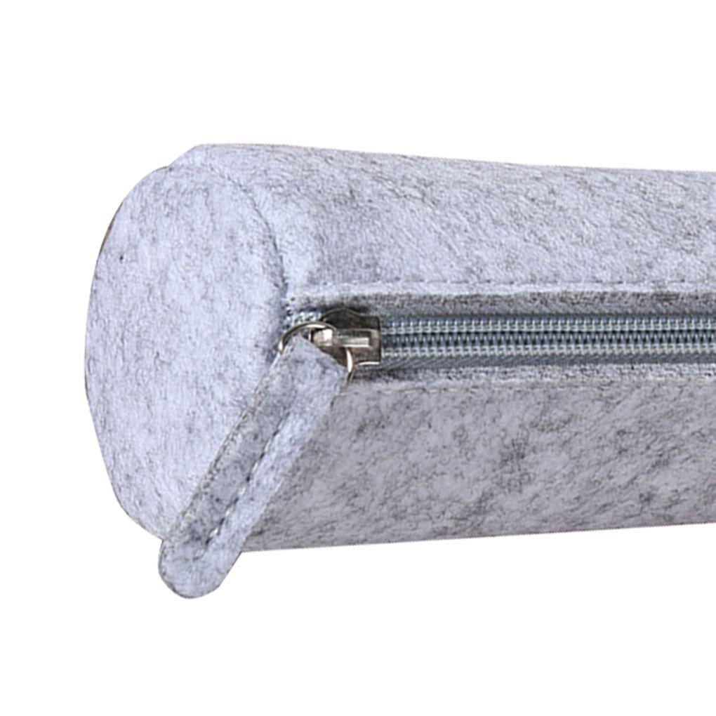 Túi Đựng Bút Màu Trơn Có Khóa Kéo Dễ Thương Cho Học Sinh