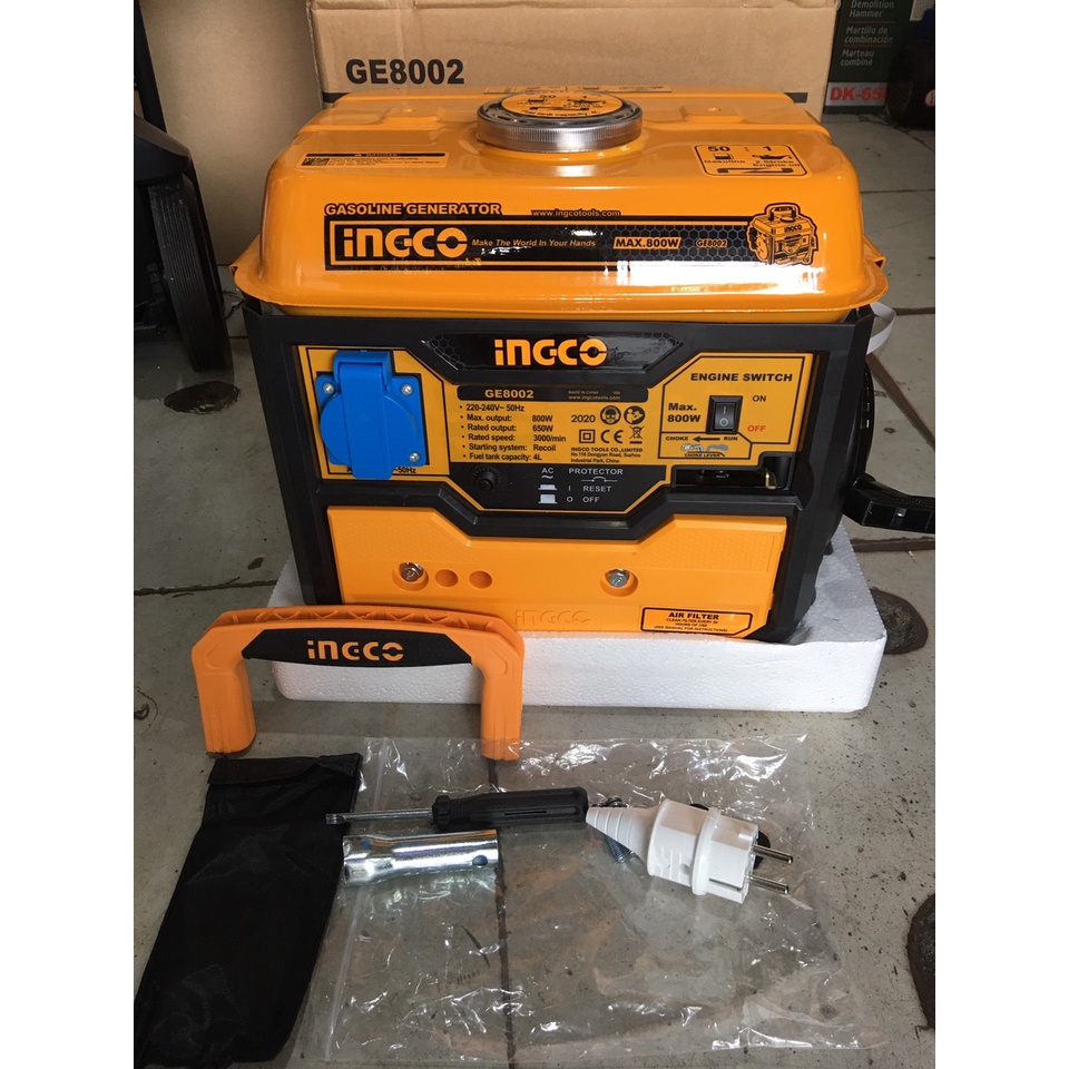 Máy phát điện gia đình Ingco GE8002 800W, bh 6 tháng