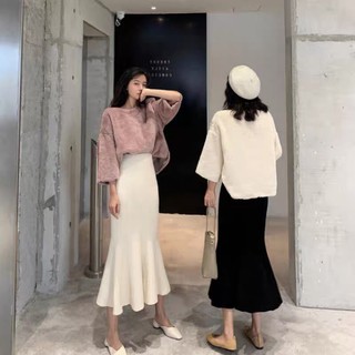 [ORDER] Váy thun đuôi cá dáng dài Ulzzang (áo inbox)