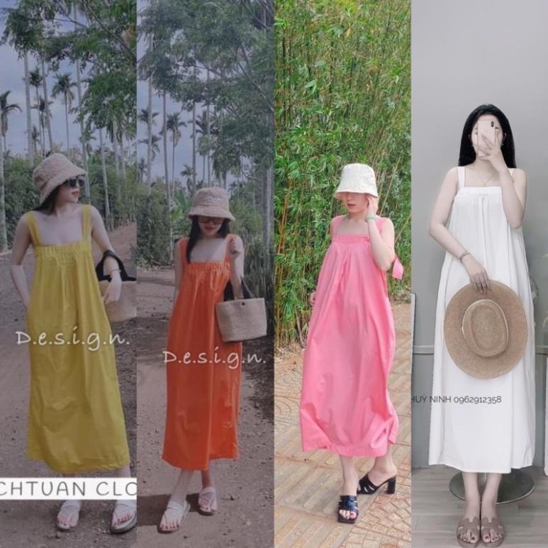 Váy Maxi 2 Dây Thô 4 Màu Siêu Xinh | BigBuy360 - bigbuy360.vn