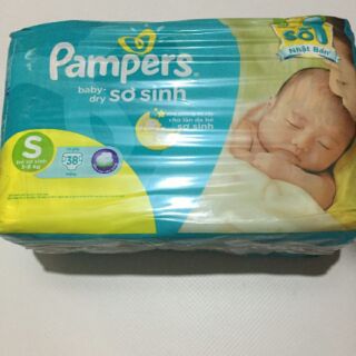Tã dán Pampers size S 38 miếng (trẻ từ 3 - 8kg)