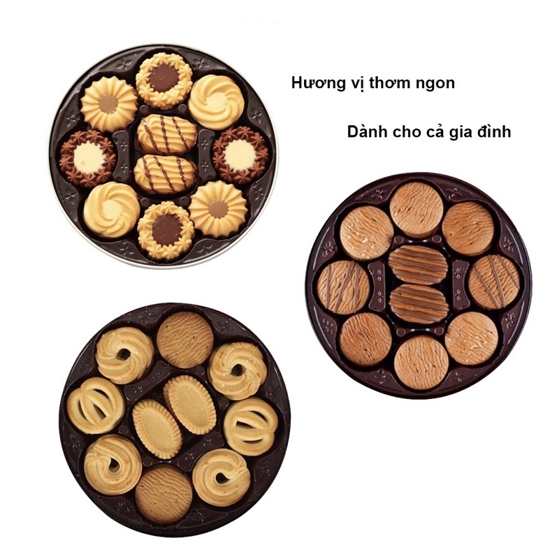 BÁNH QUY BƠ COOKIES BOURBON VỊ BƠ/SOCOLA NHẬT BẢN HỘP THIẾC SANG TRỌNG