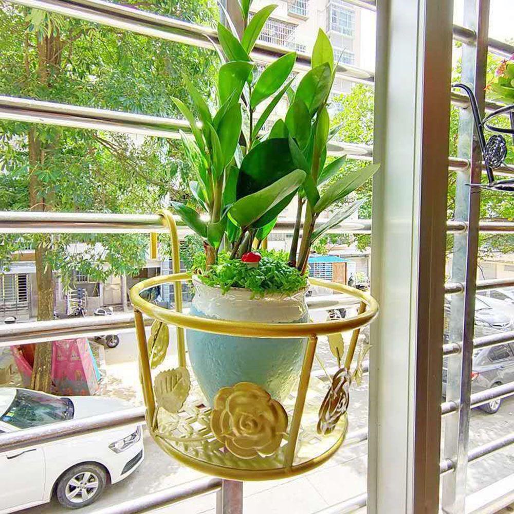 KRNY Giá Sắt Treo Chậu Hoa Trang Trí Ban Công