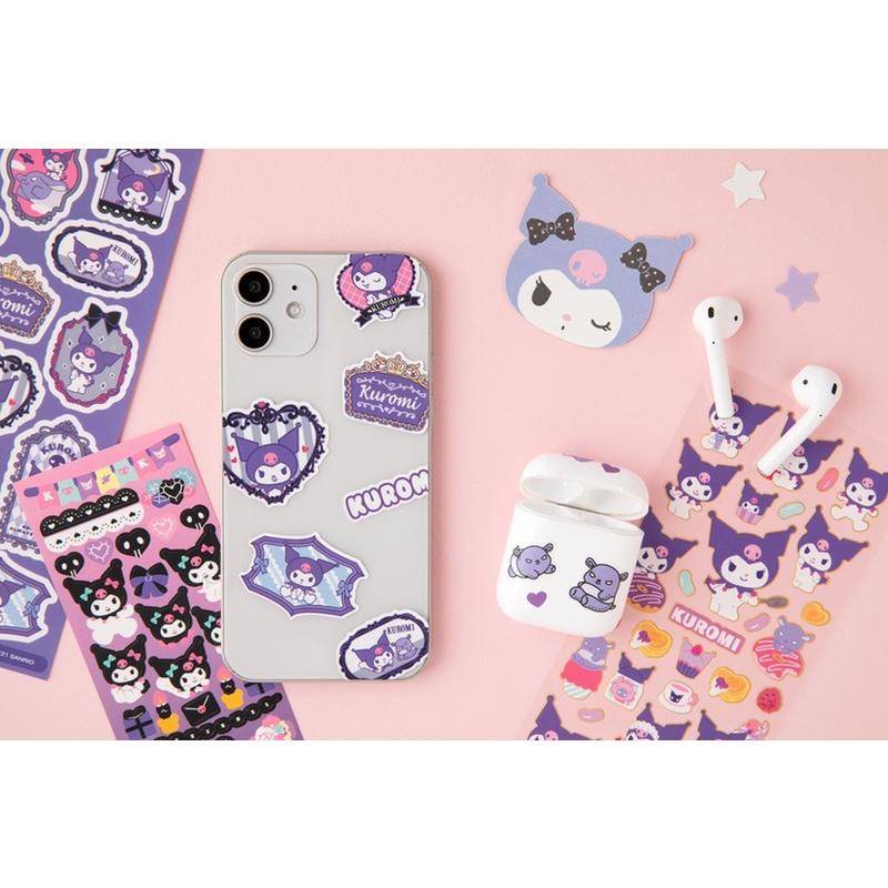 Bộ 5 Tấm Sticker Dán Trang Trí Laptop In Hoạt Hình Sanrio mymelody Kuromi Cinnamoroll Dễ Thương
