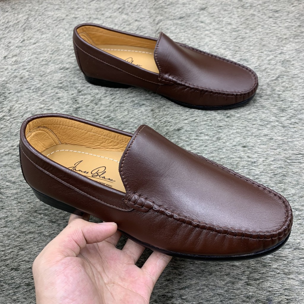 Giầy lười nam công sở da bò đế phíp nhập khẩu, giầy nam công sở lịch lãm sang trọng