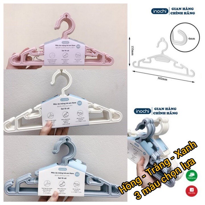 Set 10 Móc quần áo trẻ em Inochi