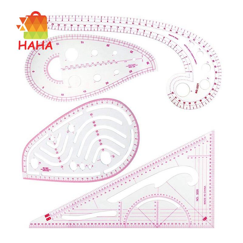 Bộ 4 Thước Đo May Vá 4 Kiểu Dáng