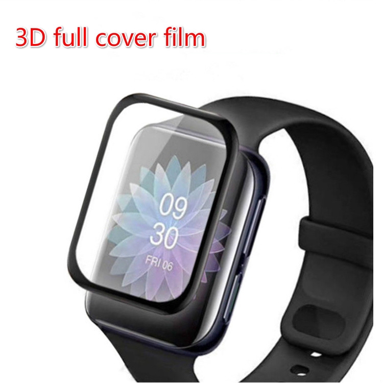 Kính cường lực cong 3D bảo vệ màn hình đồng hồ OPPO 2/1 41mm/46mm/42mm