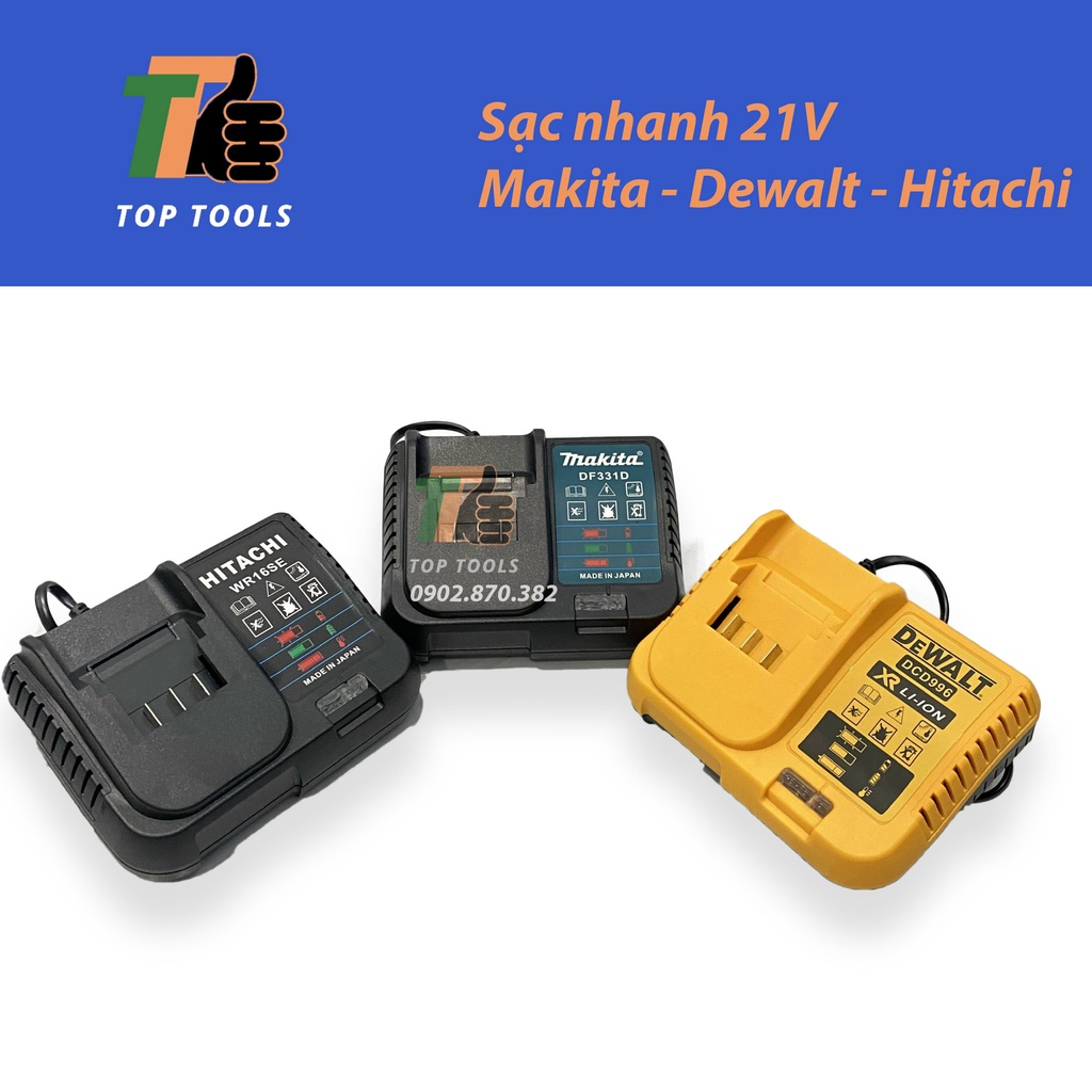 Sạc pin máy khoan, sạc máy bulong 21V, sạc nhanh tự ngắt