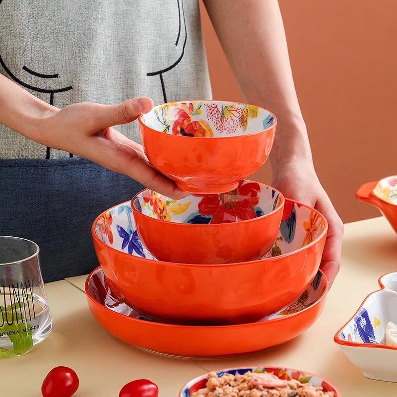 Bộ chén bát hoa cam siêu xinh