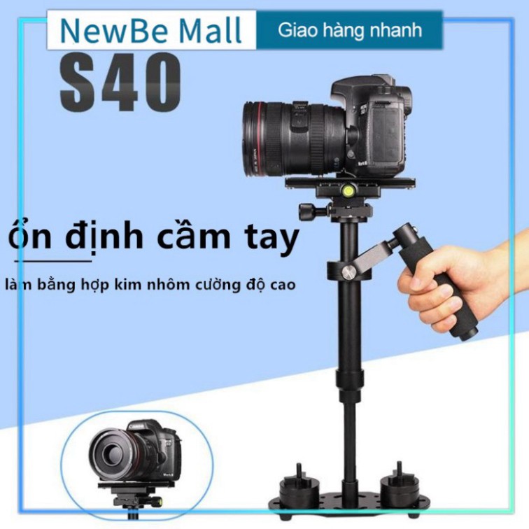 XẢ KHO THANH LÝ Tay cầm chống rung cơ gimbal cơ S40 chống rung -Stabilizer Steadicam cho camera hành trình, hành động, đ