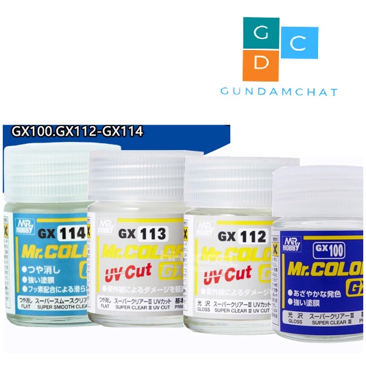 GX100 112 113 114 Mr. Hobby mr. color Sơn bóng bảo vệ mô hình gundam trong suốt 18ml