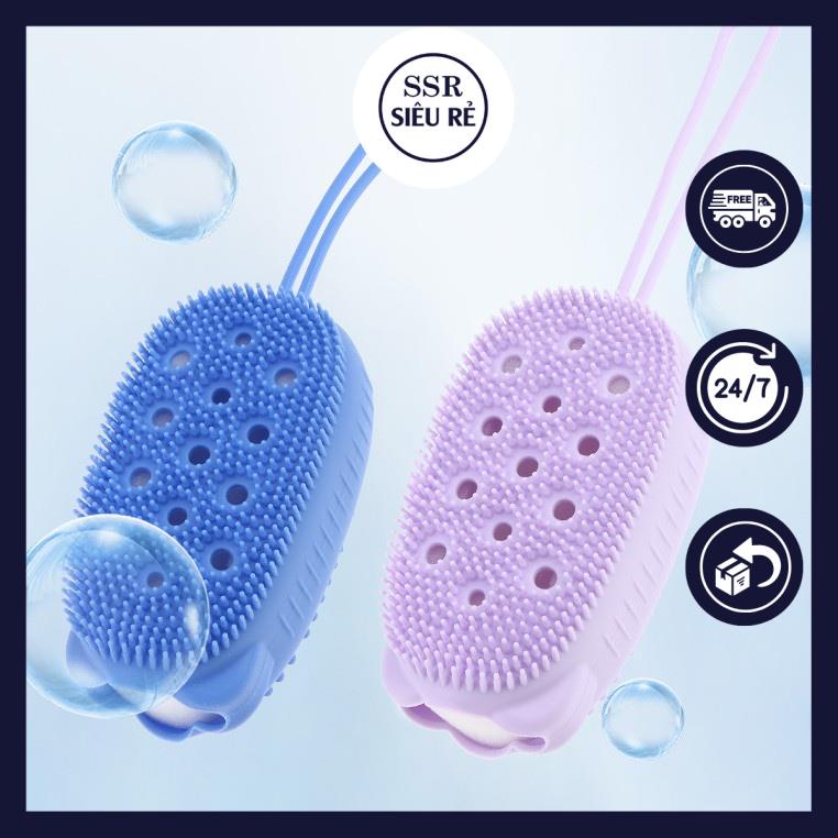 Bông Tắm Silicon Tạo Bọt Massage Hình Chuột Cute, Tẩy Da Chết 2 Mặt (H1114)