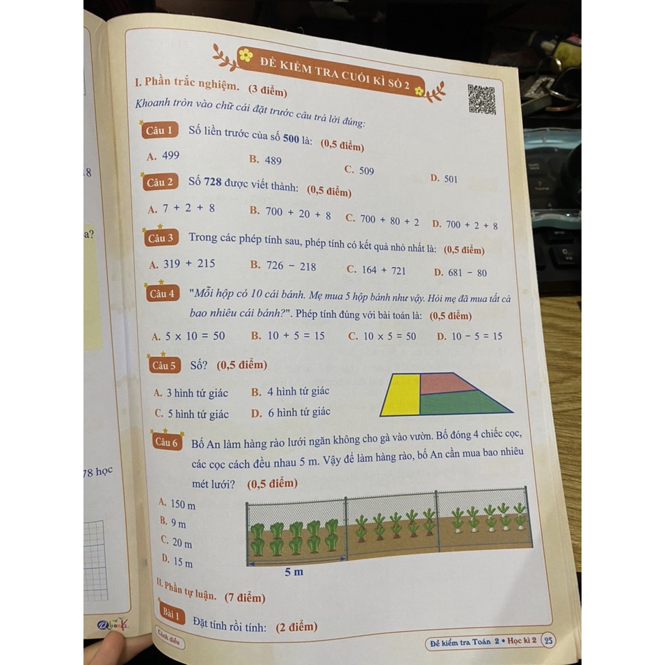 Sách - Combo Đề kiểm tra toán 2 ( Cánh diều )