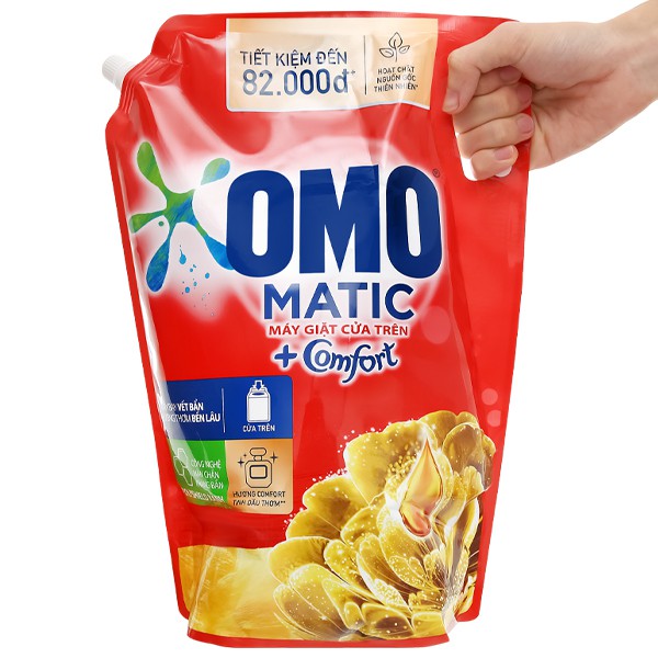 Nước giặt OMO Matic hương Comfort tinh dầu thơm túi 3.5 lít