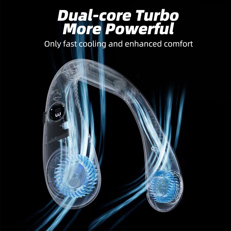 Quạt điện đeo cổ HdoorLink nhỏ gọn phong cách thể thao không cánh yên tĩnh mini kèm sạc USB