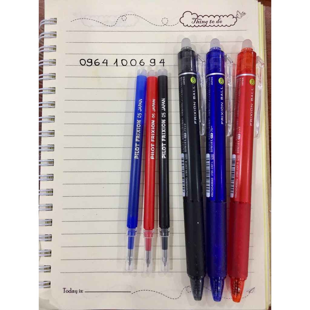 Combo 1 Bút + 1 Ngòi - Bút bi tẩy xóa được Frixion Pilot