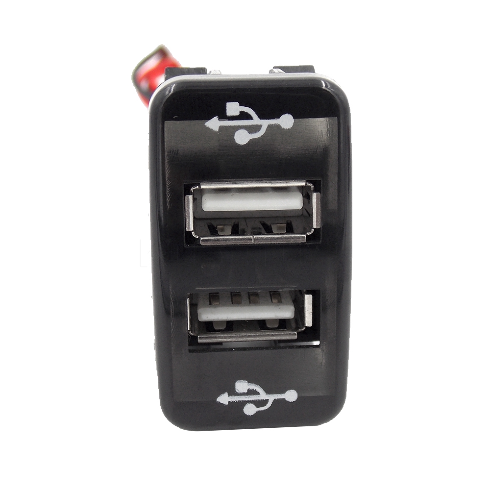 40*20mm 2 Port Car Charger 12V Dual USB Fast Charging Adapter For TOYOTA
