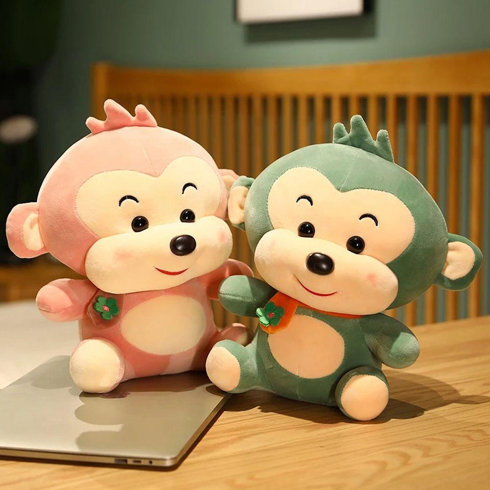 Đồ chơi nhồi bông Hình Khỉ Đeo Khăn Choàng Cổ Dễ Thương