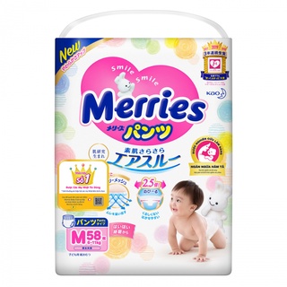 Bỉm - tã quần Merries size M 58 miếng