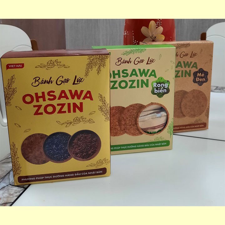 Bánh Gạo Lứt, ăn kiêng, giảm cân, mè đen OHSAWA ZOZIN - thực phẩm ăn kiêng tốt cho sức khỏe ( ảnh và video thật )