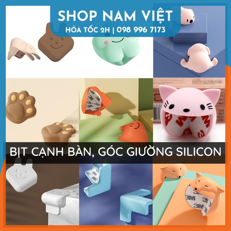 Miếng Bịt Góc Bàn Ghế, Bọc Cạnh Giường Silicon Bảo Vệ An Toàn Cho Bé