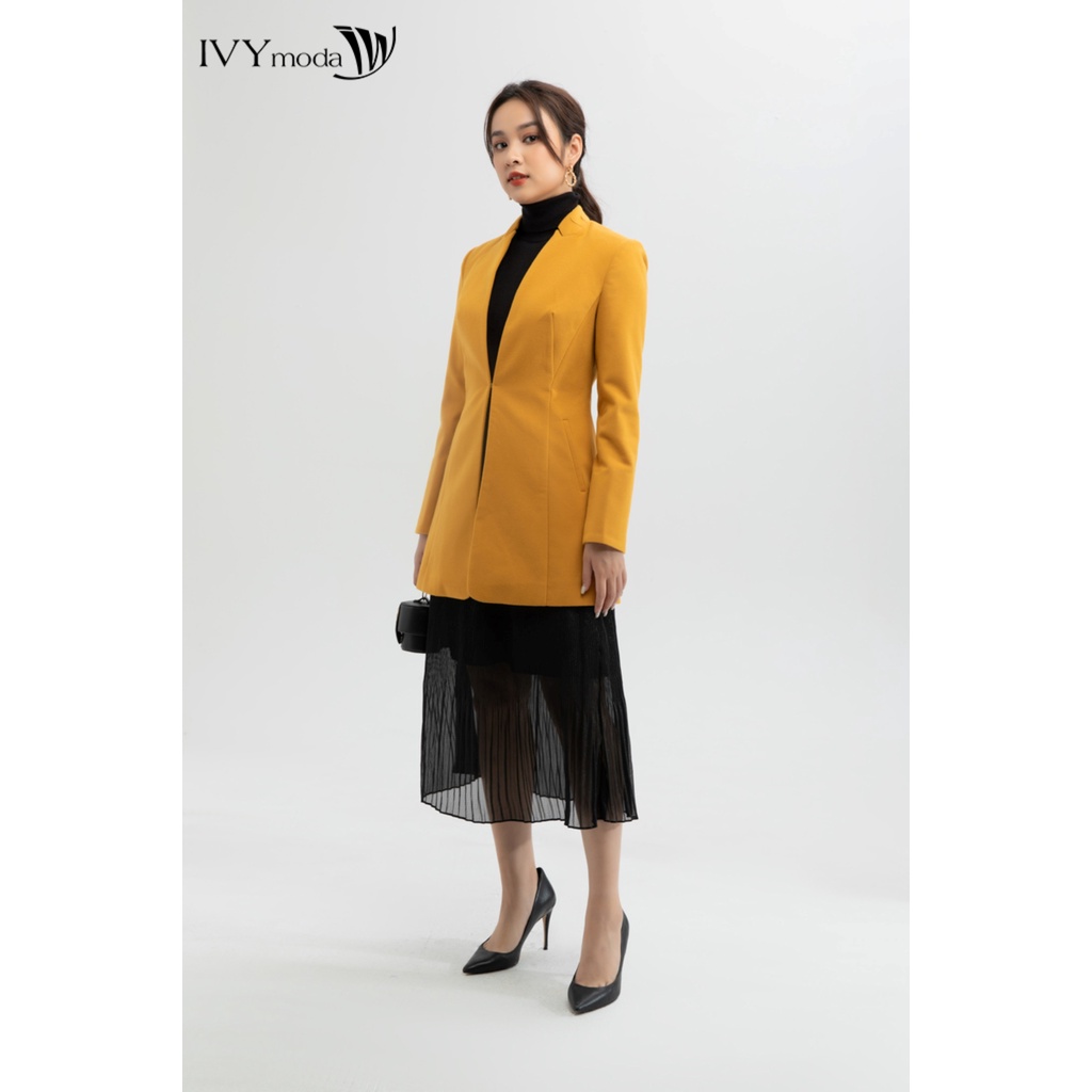 Áo khoác dạ nữ khuy cài móc IVY moda MS 71C6015