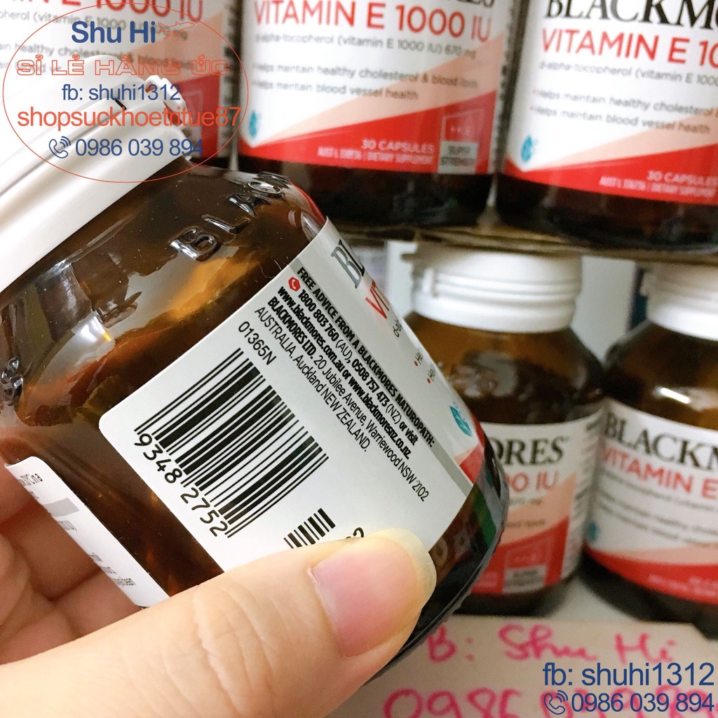 Viên uống vitamin e blackmores vitamin E 1000iu 30 viên, 100 viên úc, đẹp da