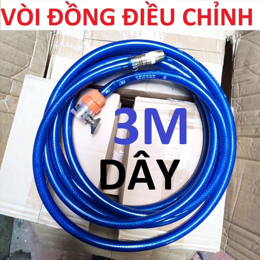 3m dây + vòi tưới cây đồng thau, điều chỉnh tia nước, vòi rửa xe, tưới cây đa năng