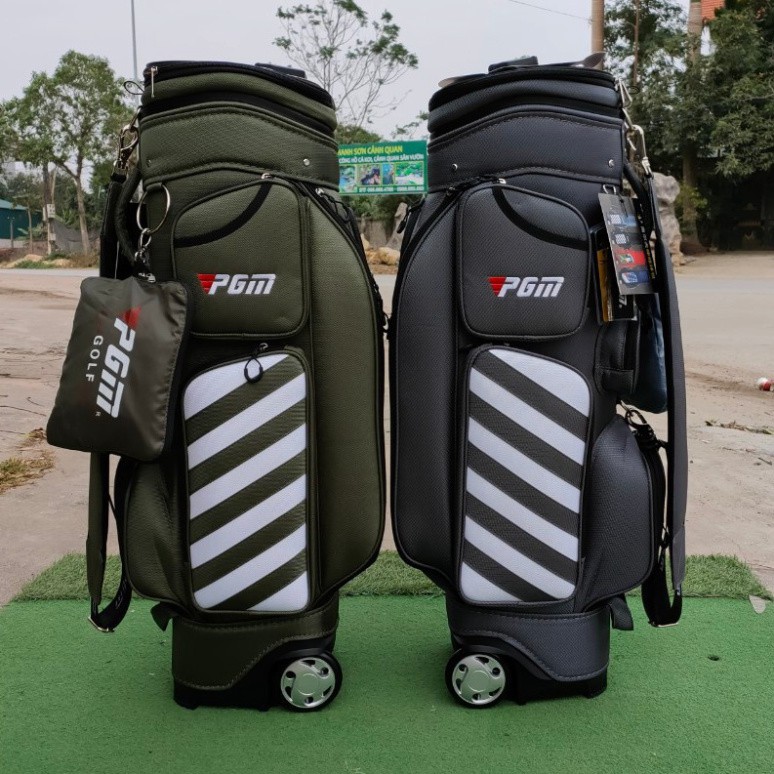 [ GIÁ KỊCH SÀN ]  Túi đựng gậy golf PGM vải bạt có bánh xe [ KHO SỈ GOLF ]