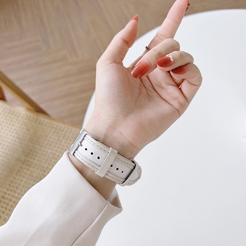 Dây Đeo Vải Canvas Đơn Giản Thời Trang Cho Đồng Hồ iWatch 38/42/40/44 MM