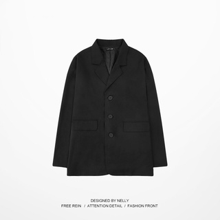 [NY0263] Áo blazer nam nữ form rộng basic áo vest (NELLY)